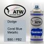 Preview: Dodge, Coral Blue Metallic, B80 / PB2: 400ml Sprühdose, von ATW Autoteile West.
